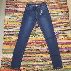 Women's Blue Skinny Jeans by PBKTX